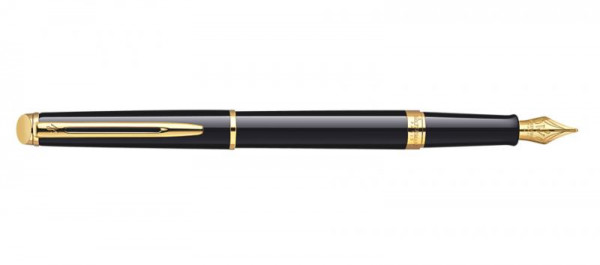 WATERMAN Füllfederhalter Hemisphere Lack Schwarz M Blau