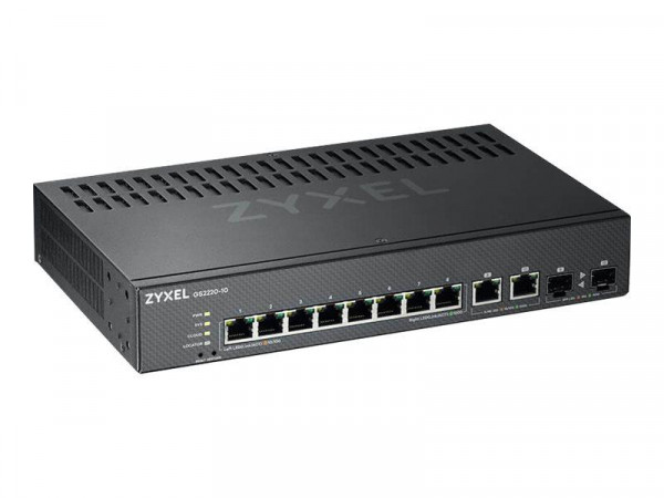 ZyXEL Switch 19" 10x GE GS2220-10 8 Port + 2x SFP/Rj45