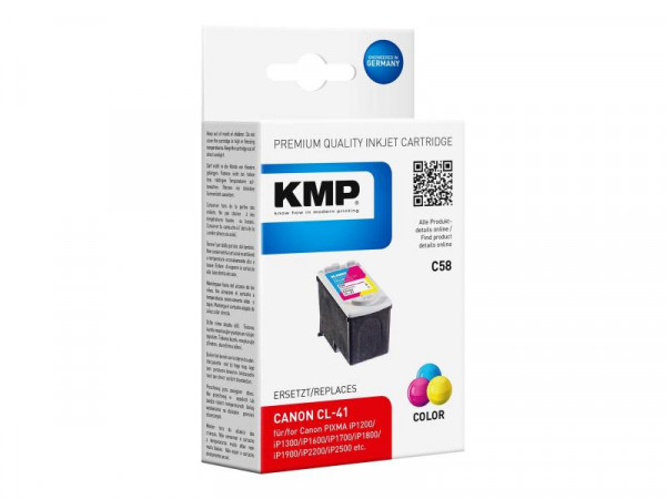 KMP Patrone Canon CL41 color 155 S. C58 refilled