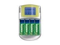 Varta Ladegerät LCD Charger 12V/USB + 4x AA 2600mAh