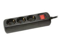 LogiLink Steckdosenleiste 3-fach, 1,4m, schwarz m. Schalter