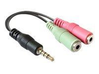 Klinke Adapter Delock 3,5mm 4Pin -> 2x 3,5mm St/Bu