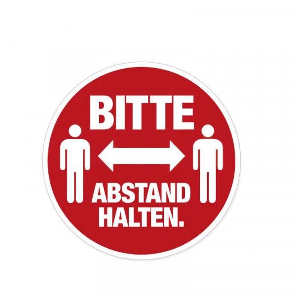 HERMA Hinweisetiketten Abstand rot/weiß Text/Pict. 5St.