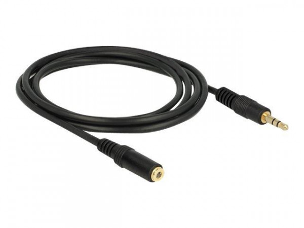 Klinkeverl. Delock 3,5mm -> 3,5mm St/Bu 2.00m schwarz