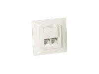 Equip RJ45 Dose 2xRJ45 Cat5e Unterputz/Aufputz Perlwe