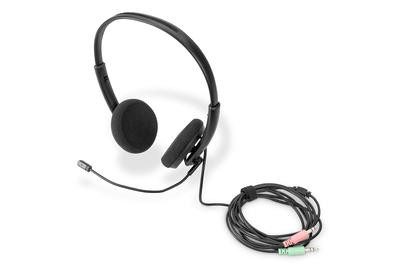 DIGITUS On Ear Office Headset mit Geräuschred. 3,5 mm Stere