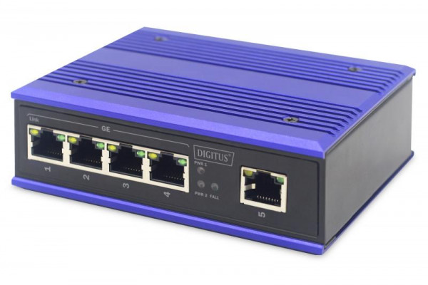 DIGITUS Industrieller 5-Port Gigabit Switch
