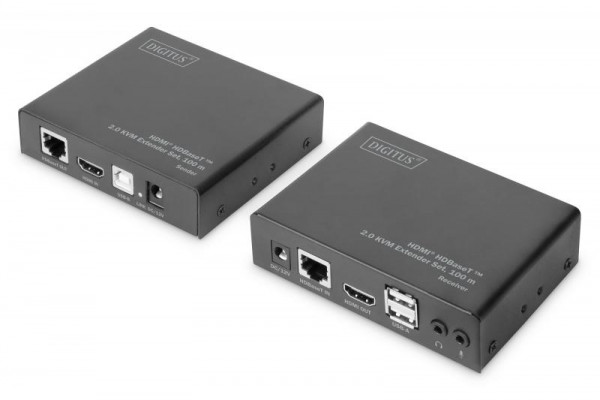 DIGITUS HDMI HDBaseT 2.0 KVM Extender Set, 100 m