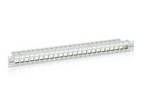 Equip Patchpanel 24x RJ45 Cat6 19" 1HE Keystone RAL 7035