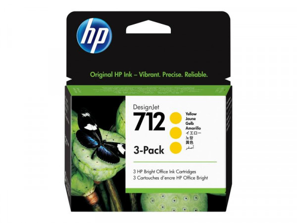 Patrone HP Nr.712 yellow 3ED79A 3-Pack LFP
