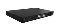 LevelOne Switch 16x FE FGP-2031 2xGE 2xGSFP 19" 270W 16xPoE+