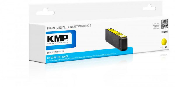 KMP Patrone HP 973X (F6T83AE) yellow 7000 S. H165Y refilled