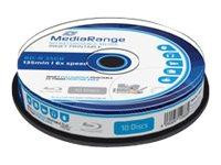 MEDIARANGE Inkjet Fullsurface-Printable - 10 x BD-R