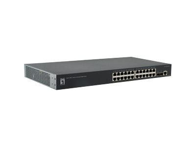 LevelOne Switch 24x GE GTL-2661 2xGSFP 19
