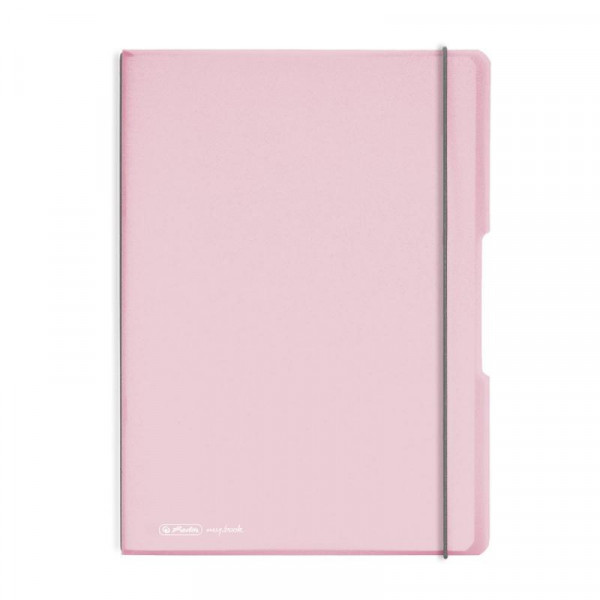 Herlitz Notizheft flex A4 PP rosé 2x 40Bl. kariert/linie