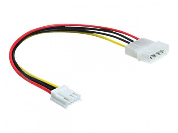 Stromkabel Delock Molex 4pin -> Floppy 4pin St/Bu 0.22m