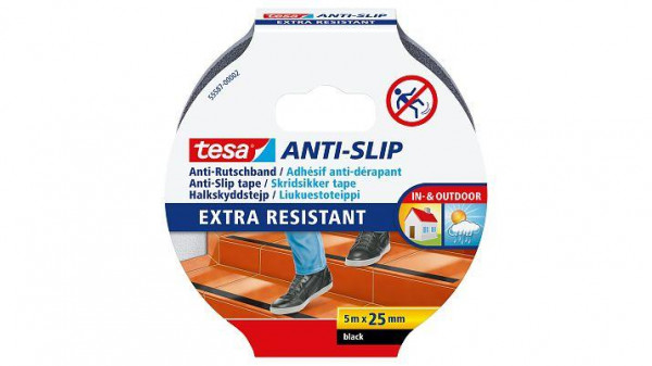tesa Anti-Rutschband 5m 25mm schwarz