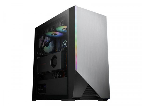 Gehäuse Thermaltake H550 TG Midi Tower "ARGB" schwarz/Alu