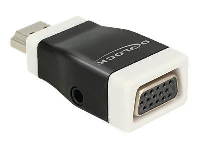 HDMI Adapter Delock A -> D-Sub15 St/Bu screwless +Audio