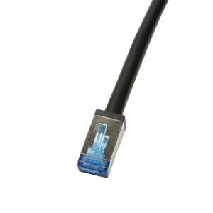 LogiLink Outdoor PE Patchkabel CAT.6A S/FTP, schwarz, 15,0m