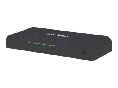 Manhattan 4K Splitter,HDMI,1xHDMI-Female/4xHDMI-Female,Black