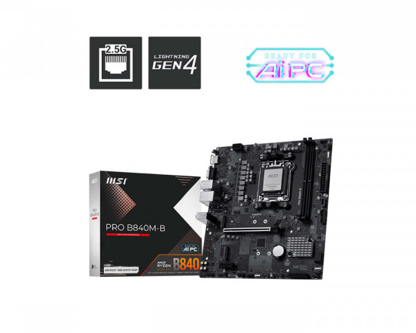 MSI Pro B840M-B (B840,AM5,mATX,DDR5)