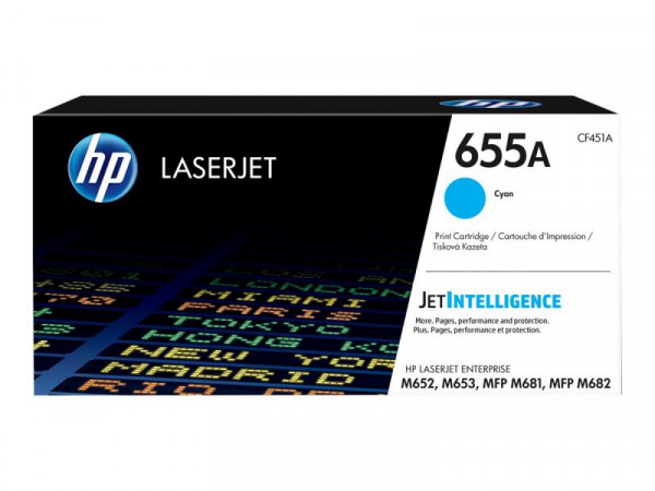 HP 655A Cyan LaserJet Tonerpatrone