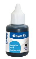 Pelikan Stempelfarbe m.Öl schwarz 30 ml mit Pinsel