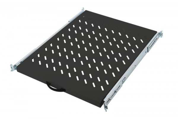 DIGITUS Fachboden 1HE 30x483x570mm bis 25kg schwarz auszieh