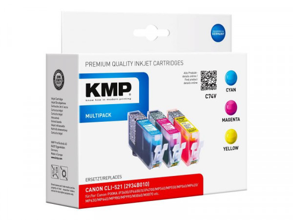 KMP Patrone Canon CLI521 color 510-535 S. C74V kompatibel