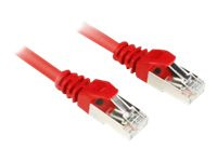 Sharkoon Kabel RJ45 CAT.6 SFTP 0,25m rot