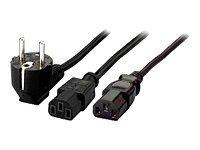 Equip Y-Netzanschlusskabel Schuko -> 2x IEC C13 St/Bu