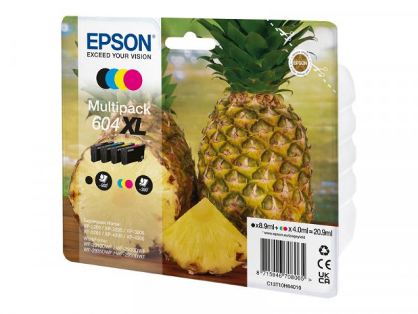 Patrone Epson 604 4er-Pack black + color XL T10H6