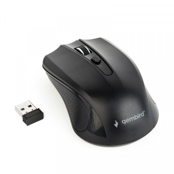 GEMBIRD Maus OPT WIRELESS 4 Tasten inkl.nano USB schwarz