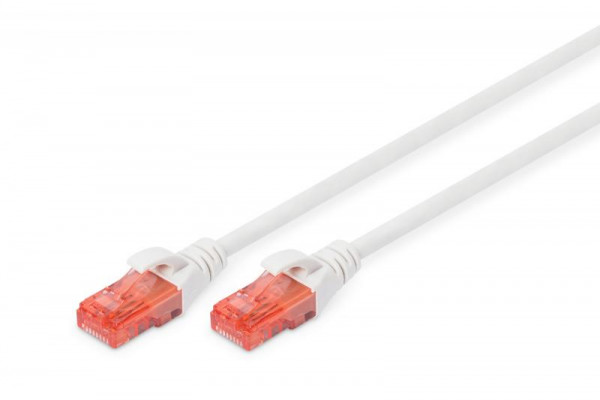 DIGITUS CAT 6 U/UTP Patchkabel - LSZH, 0,5m, weiß