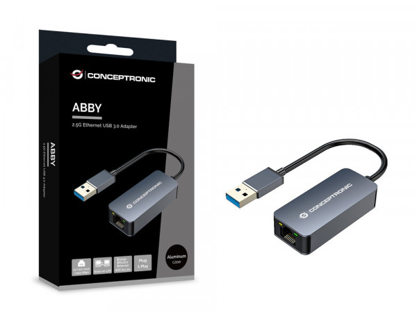 CONCEPTRONIC Adapter USB3.0-> RJ45 10/100/1000/2500 0.15m