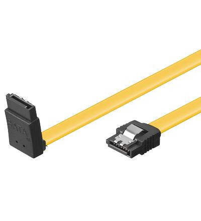 Goobay S-ATA Kabel 6 Gbits 90grad, 0,5m, gelb, retail