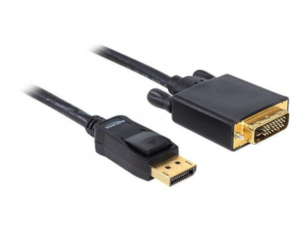 Displayport Kabel Delock DP -> DVI(24+1) St/St 2.00m schwarz