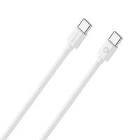 RealPower Lade/Datenkabel USB-C auf USB-C 2m weiß 3A