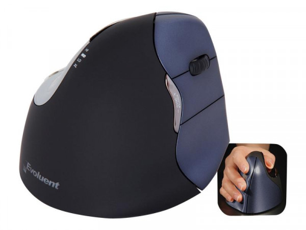 Maus Evoluent VerticalMouse 4 Rechts Drahtlos black/silver