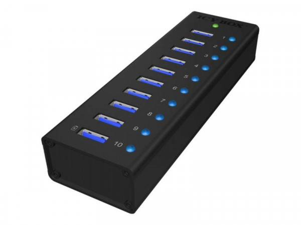 Hub 10-Port IcyBox USB 3.0 IB-AC6110 mit USB Ladeanschluss