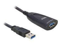 USB3.0 Verl. Delock A -> A St/Bu 5.00m aktiv