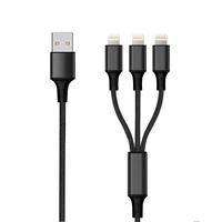 2GO 3 in 1 USB Ladekabel - schwarz - 150cm für Apple