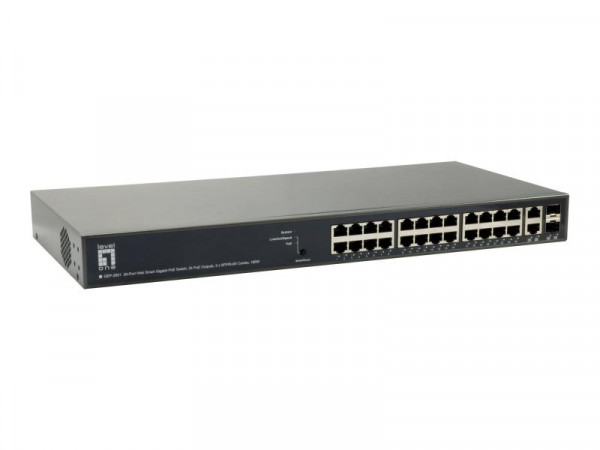 LevelOne Switch 26x GE GEP-2651 2xGSFP 185W 24xPoE+