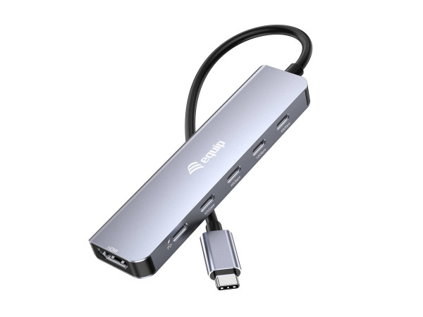 Equip Adapter USB-C -> HDMI, 4xUSB-C 4K/60Hz USB3.2 Gen.2 sw