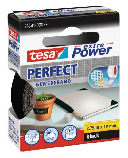 tesa extra Power Perfect Gewebeband 2 schwarz