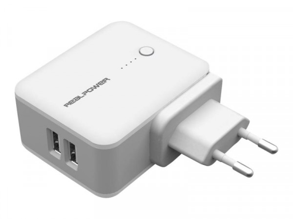 RealPower Powerbank TA3000 mAh mob.Reiseadapter incl.Powe