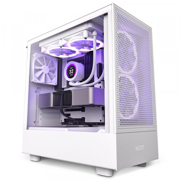 NZXT H5 Flow Matte White Mid Tower Case