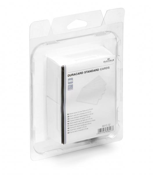 DURABLE Duracard Plastikkarten Standard 100 StÃ¼ck weiÃŸ
