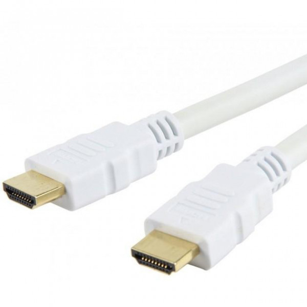 Techly HDMI High Speed mit Ethernet Kabel A/A/M/M 10m weiß